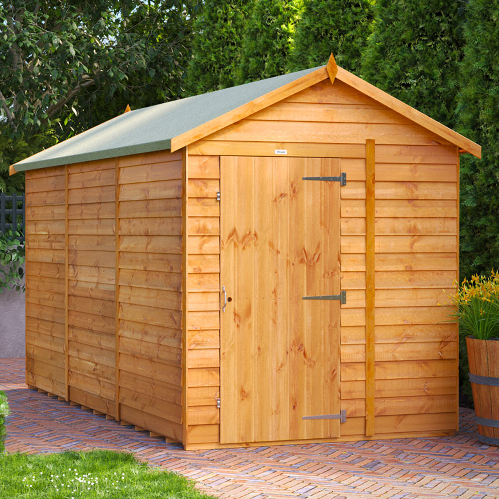 Power Sheds 12 x 6ft Overlap Apex Wooden Shed Image 2