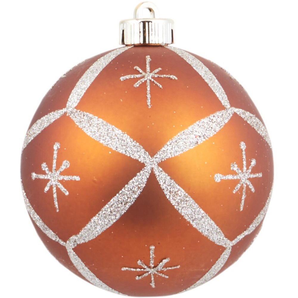Pack of 4 Amber Charm Baubles Amber Image 4