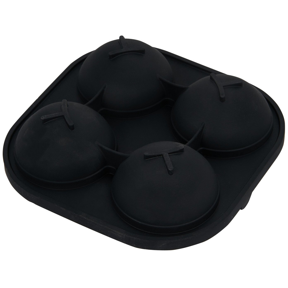 4-Ball Silicone Ice Mould - Black Image 2