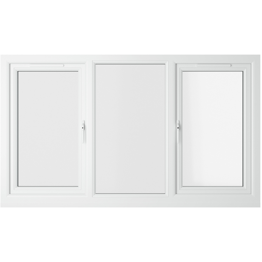 Crystal Black and White LH and RH Side Hung Fixed Centre Clear Double Glazed Window 1770 x 965mm Image 3