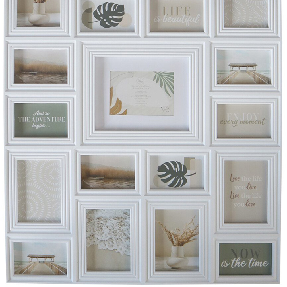 Cannes Ridged 21 Aperture Frame - White Image 5