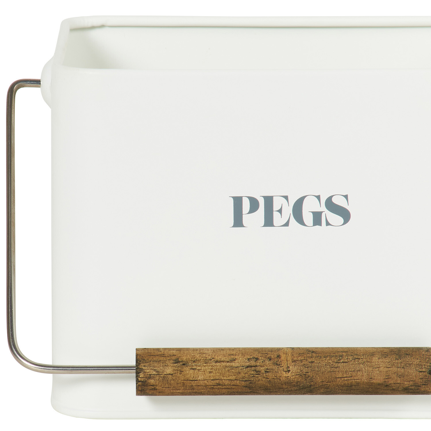 Sanctuary Peg Holder with Dark Wood Handle - White Image 4