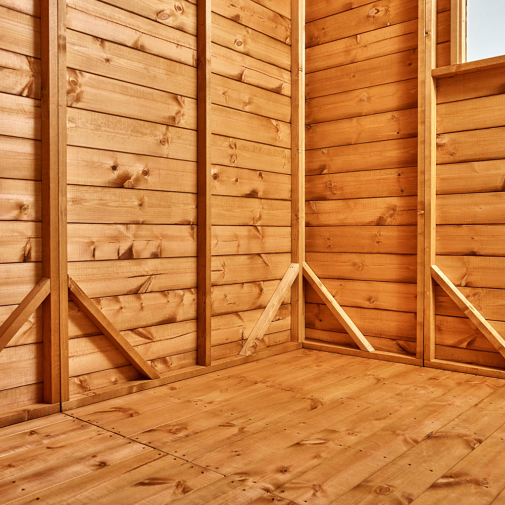 Power Sheds 4 x 6ft Double Door Apex Wooden Shed Image 6