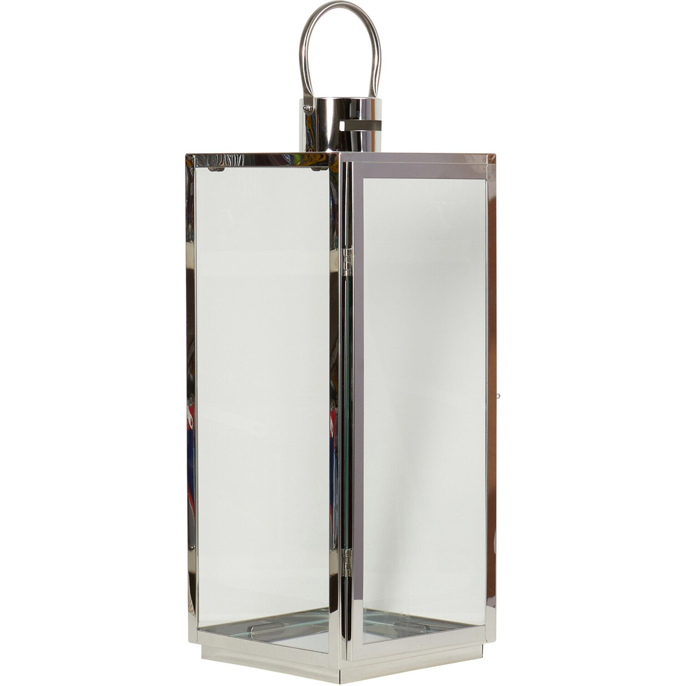 53.5cm Stainless Steel Lantern - Silver Image 2