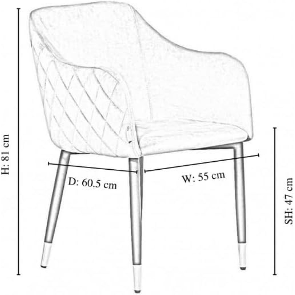 Life Interiors Verona Black and Gold Velvet Upholstered Dining Chair Image 6