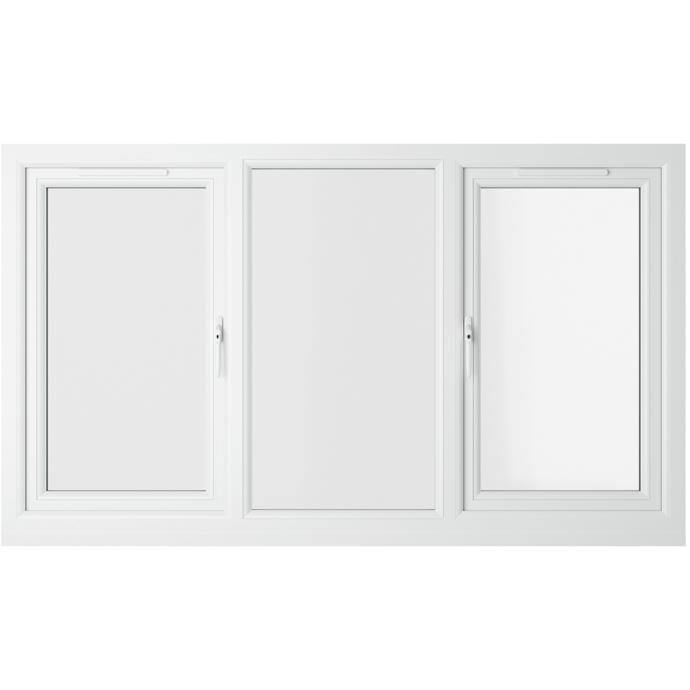 Crystal LH and RH Side Hung Fixed Centre Grey White Clear Glass uPVC Double Glazed Window 1770 x 1190mm Image 2