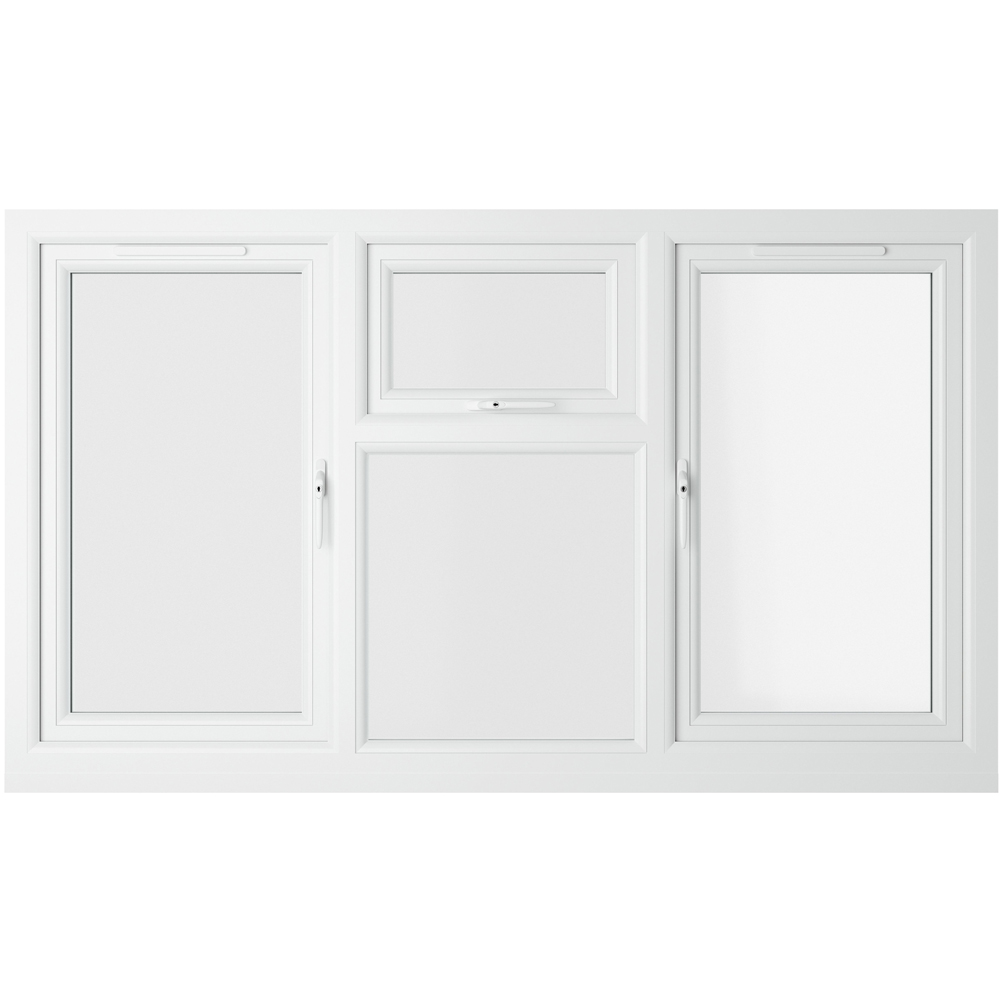 Crystal LH and RH Side Hung and Top Centre White Clear Glass uPVC Double Glazed Window 1770 x 1115mm Image 2