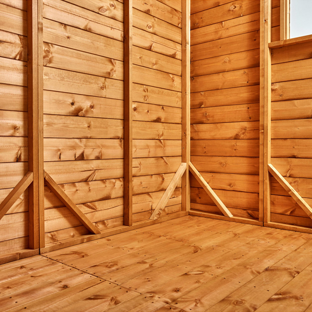 Power Sheds 4 x 6ft Double Door Pent Wooden Shed Image 6