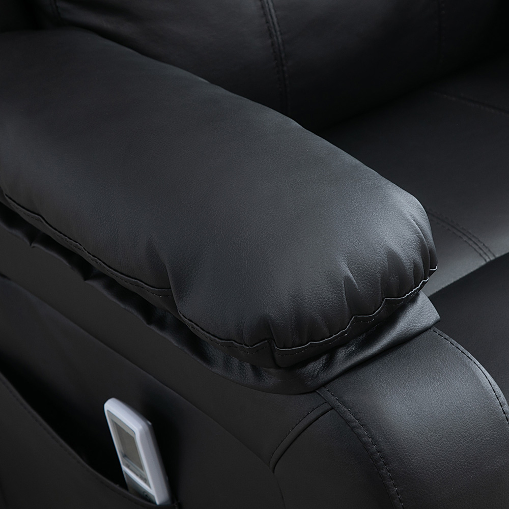 Portland Black Power Lift Massage Reclining Chair with Remote Image 3