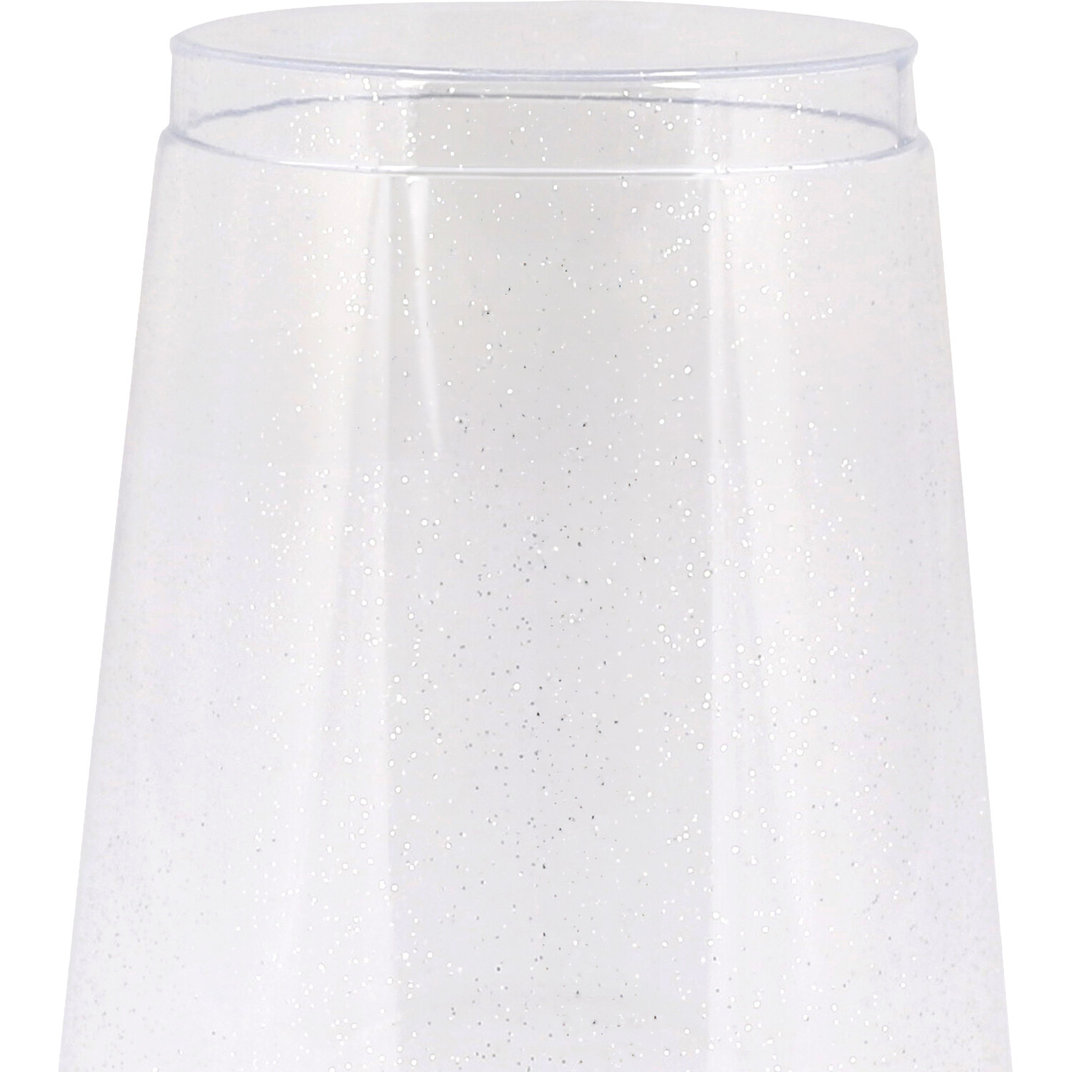 Pack of 8 Silver Sparkle Tumblers - Silver Image 4