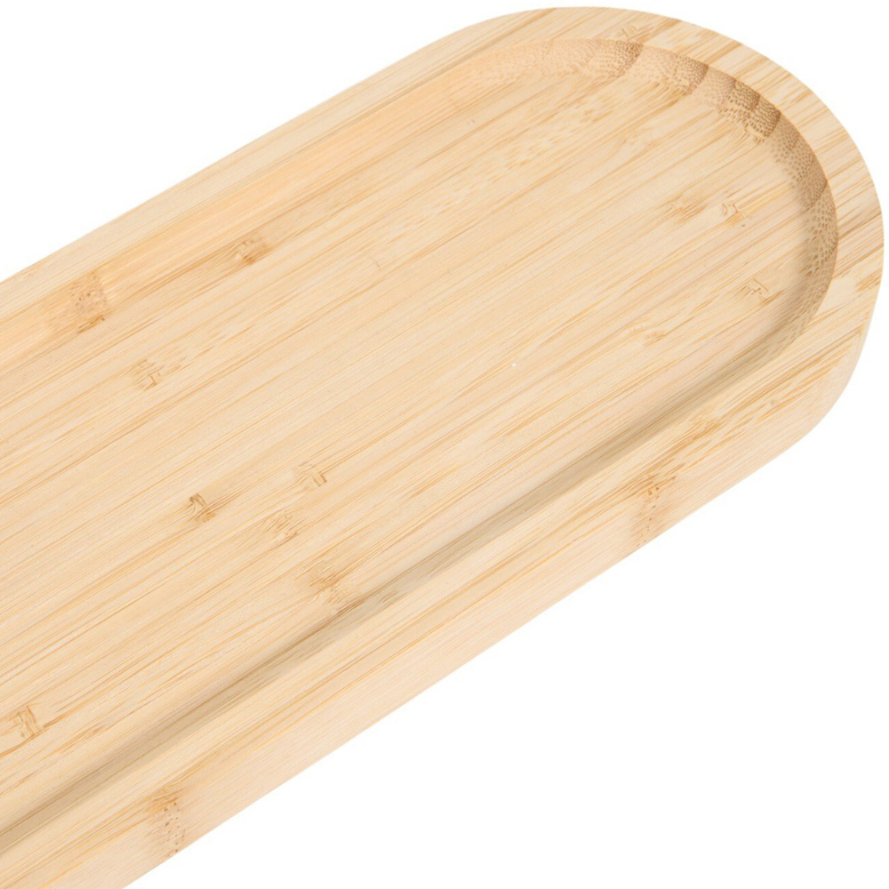 Bamboo Serving Platter Tray Natural Image 3