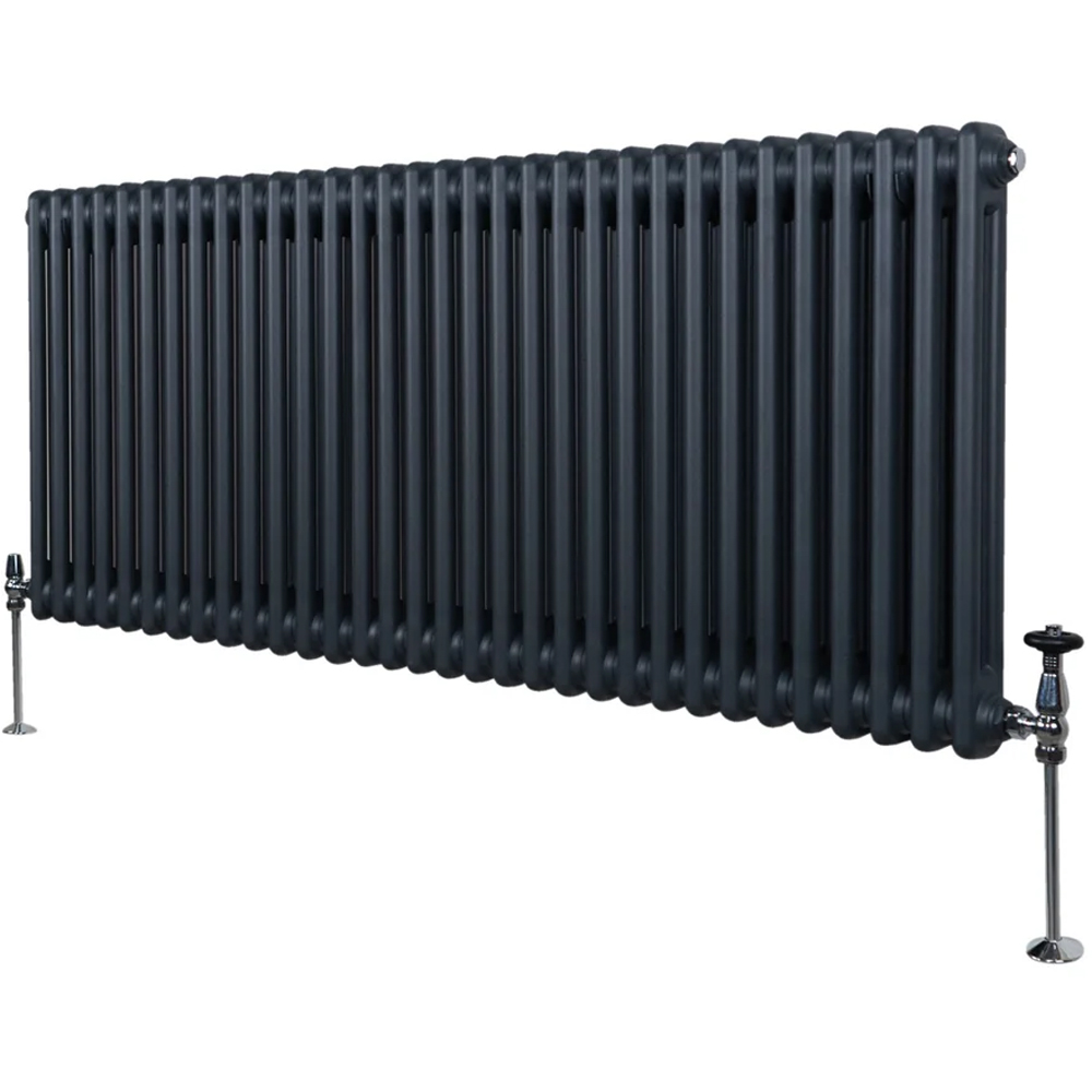 Monster Shop 6220 BTU Anthracite Grey Traditional 2 Column Radiator 600 x 1462mm Image 3