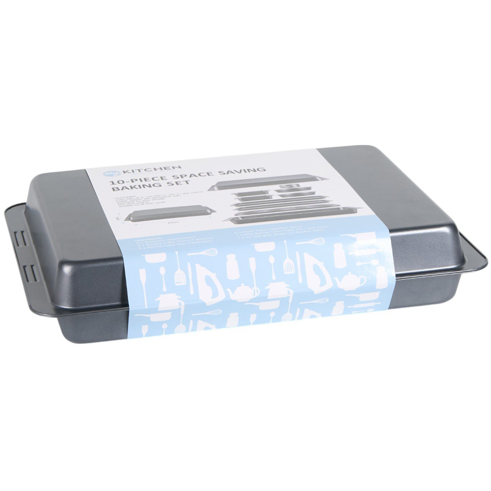 10 Piece Bakeware Set Black Image 3