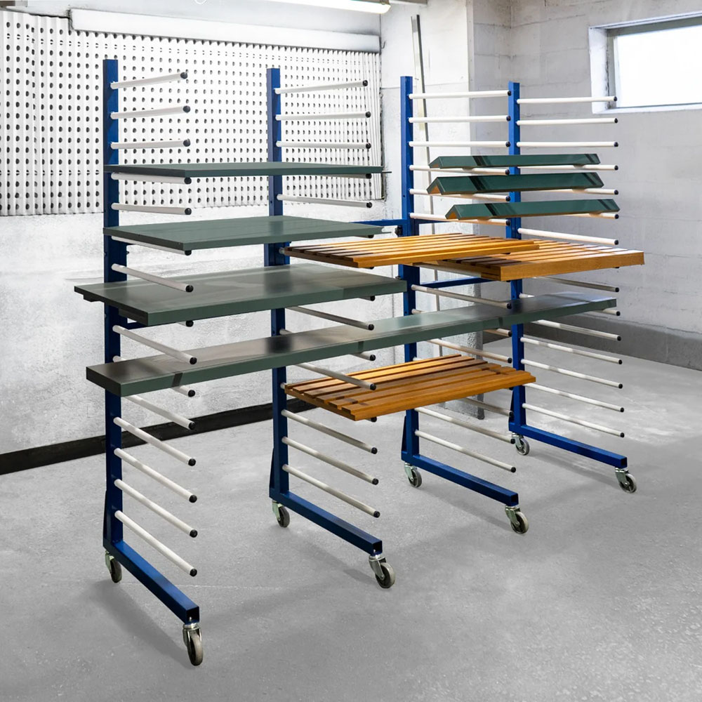 Monstershop Combi Spray Blue Drying Rack Trolley 4 Pack with 3 Connector Image 3