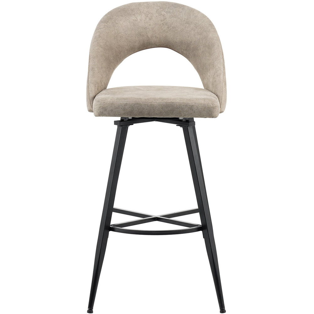 Zoe Neutral Swivel Bar Stool Image 2