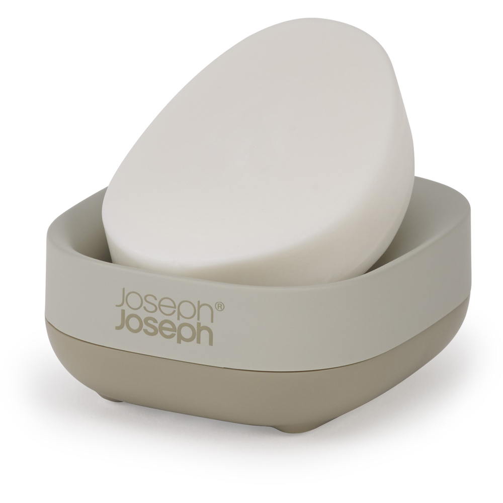 Joseph Joseph Slim Matt Ecru Compact Soap Dish Image 3