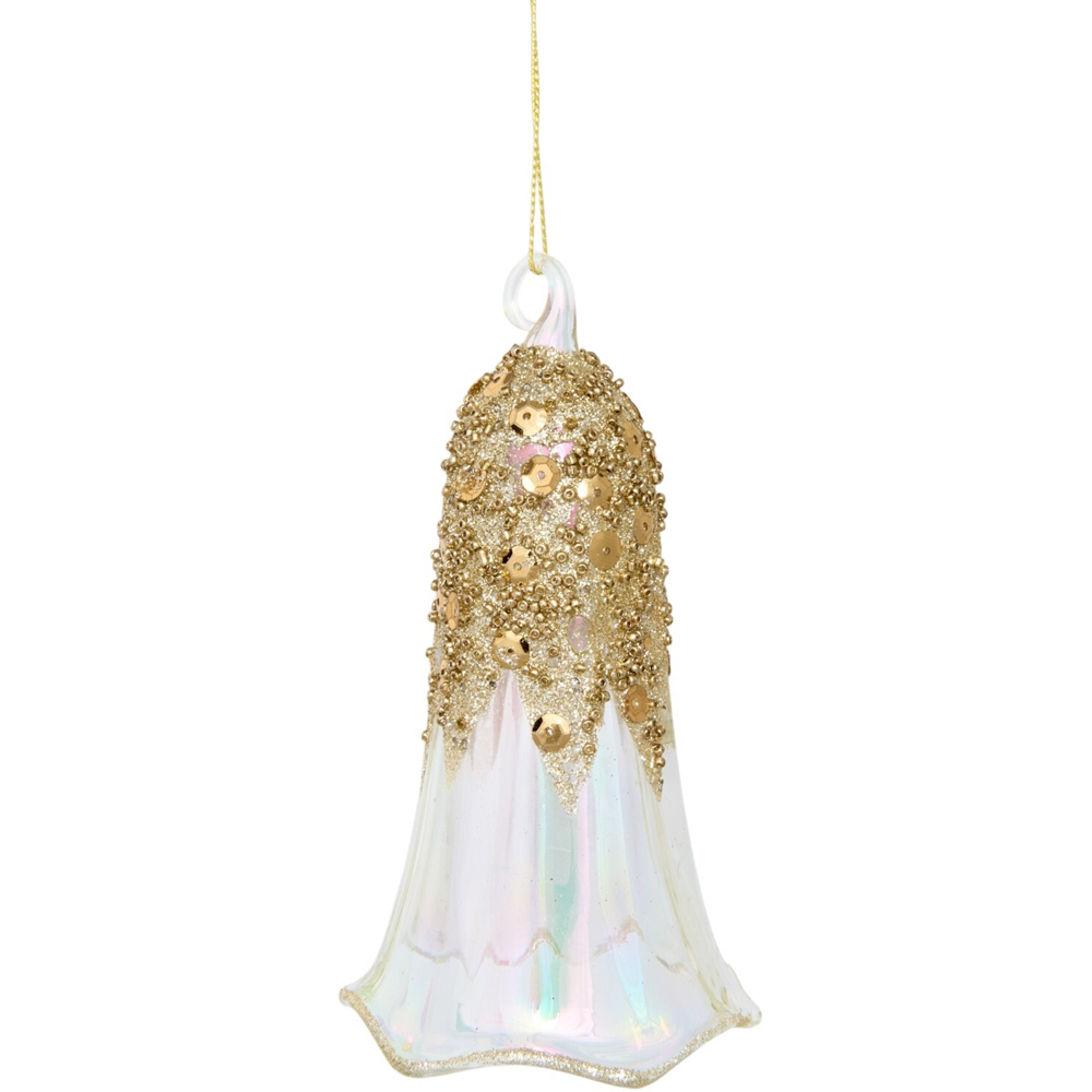 Embellished Bell Hanging Decoration Gold Image 1