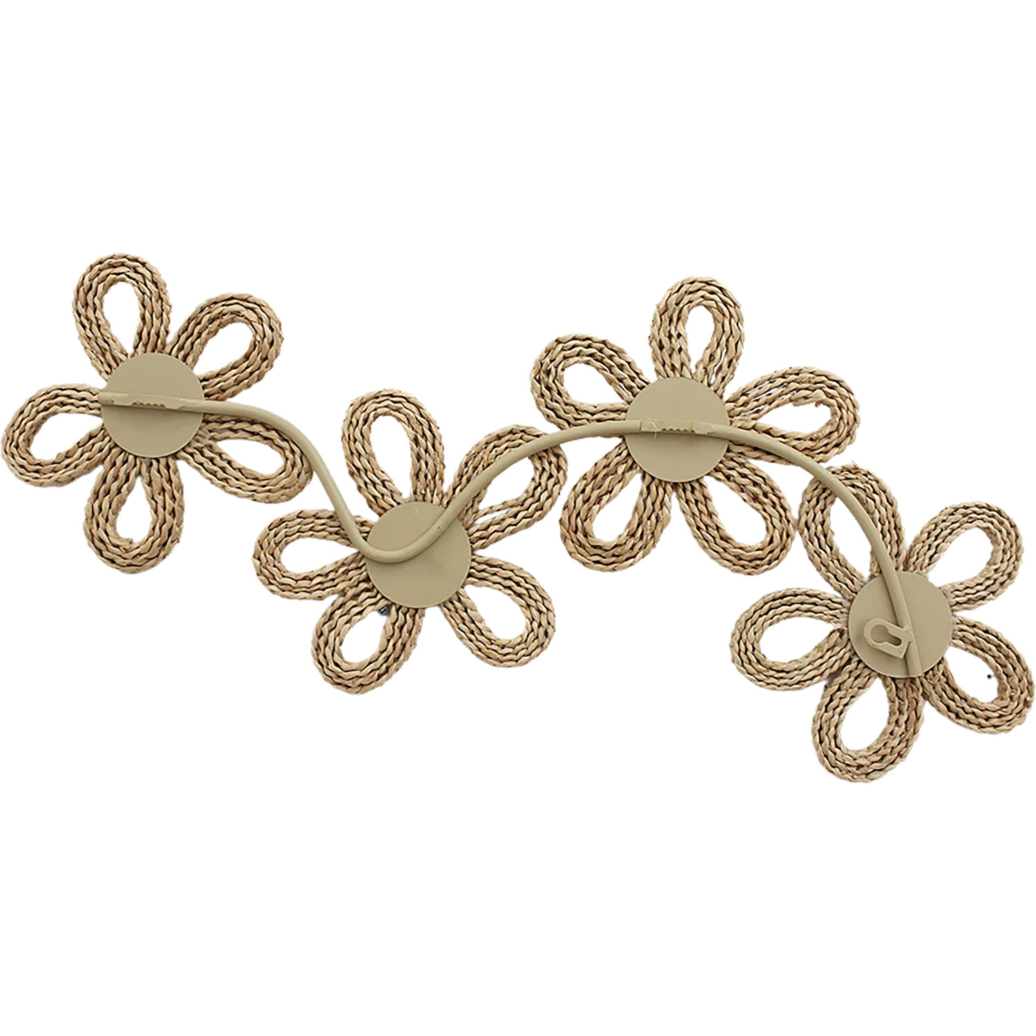 Woven Trailing Flower Art - Brown Image 2