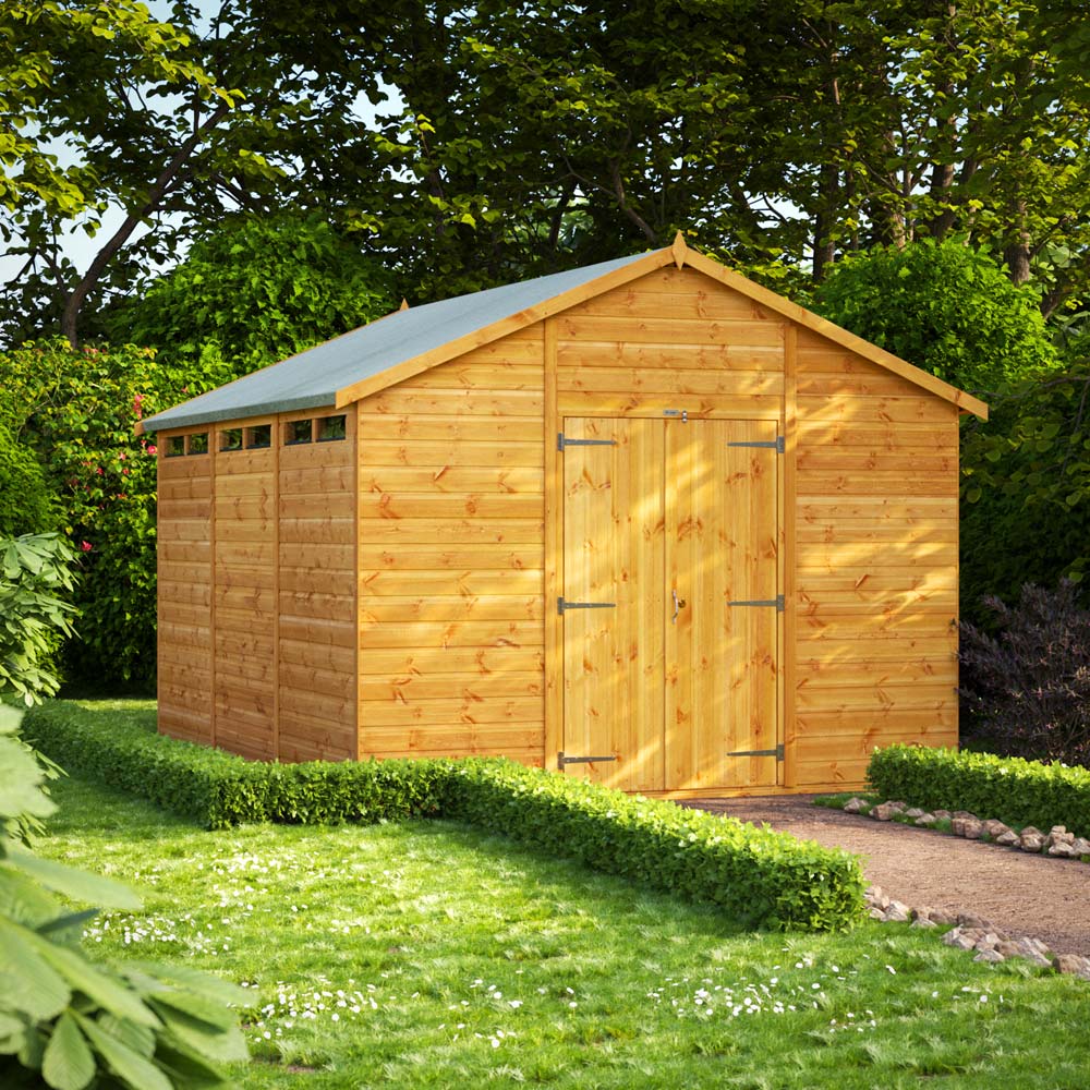 Power Sheds 12 x 10ft Double Door Apex Security Shed Image 2