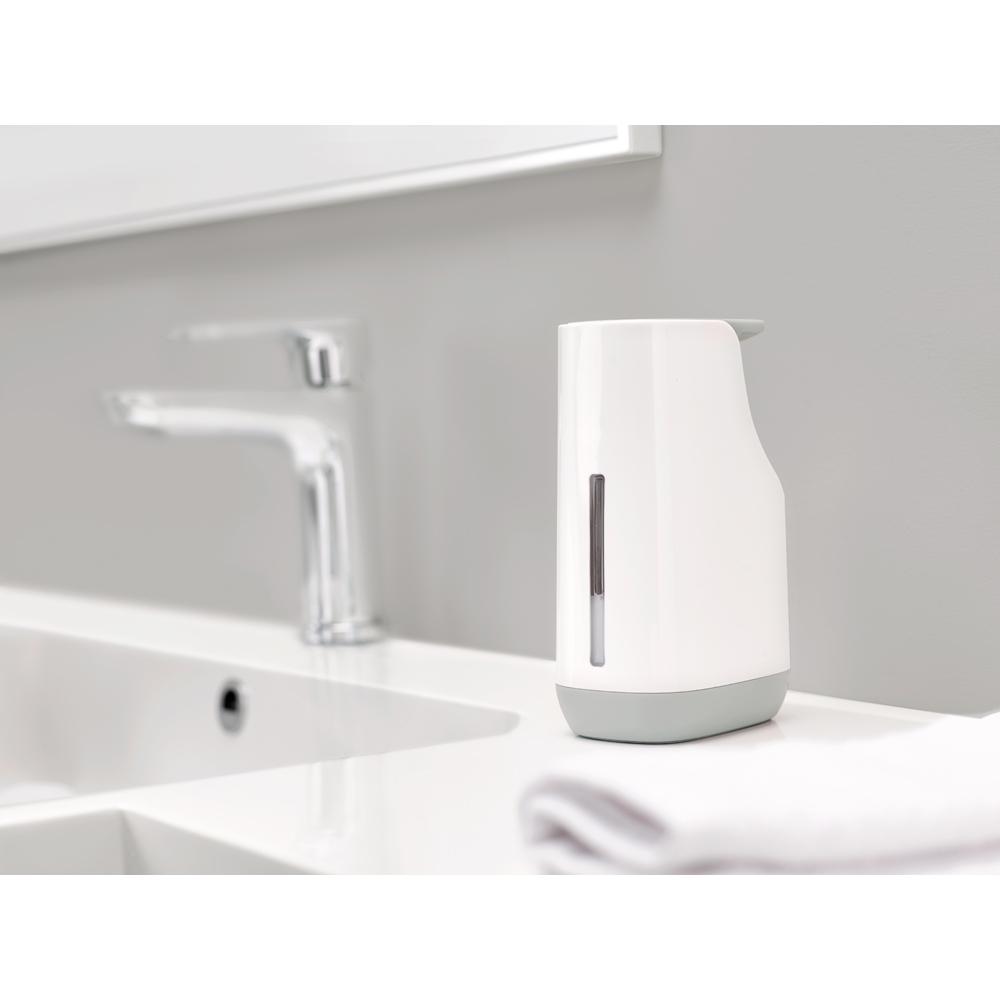 Joseph Joseph Slim Grey and White Compact Soap Dispenser Image 2