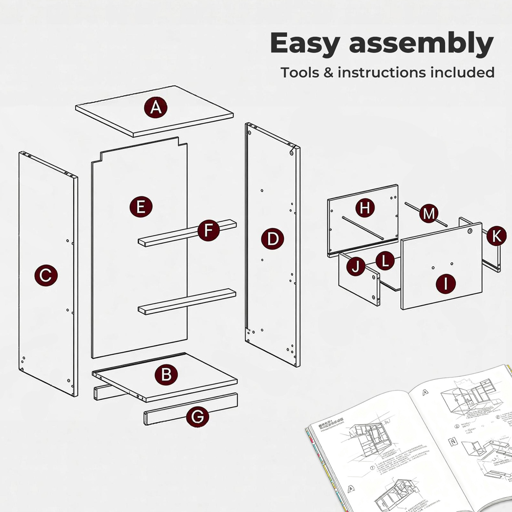 Levede White 3 Drawer Lockable Tall File Cabinet Image 7