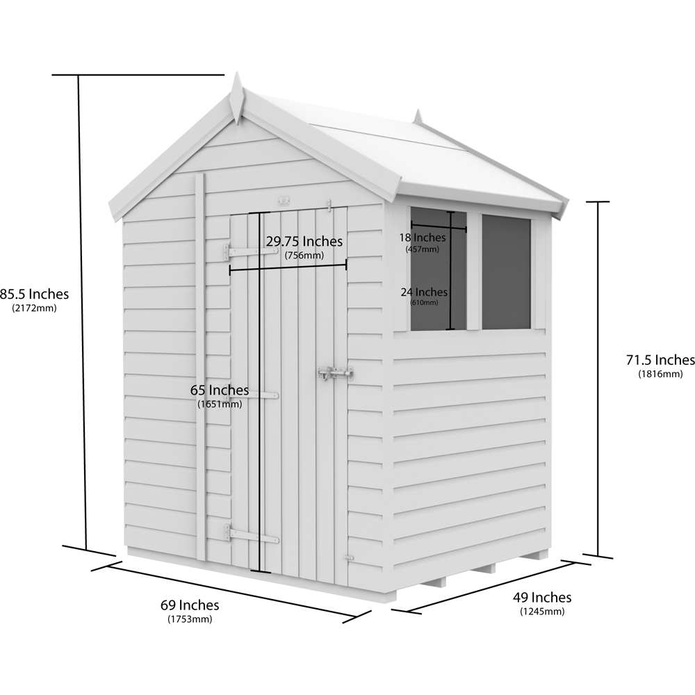 DIY Sheds 6 x 4ft Tongue and Groove Timber Apex Security Garden Shed Image 9
