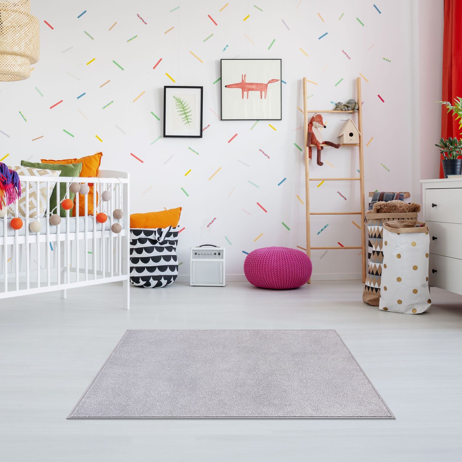 Seattle Washable Rug - Silver / 160cm Image 4