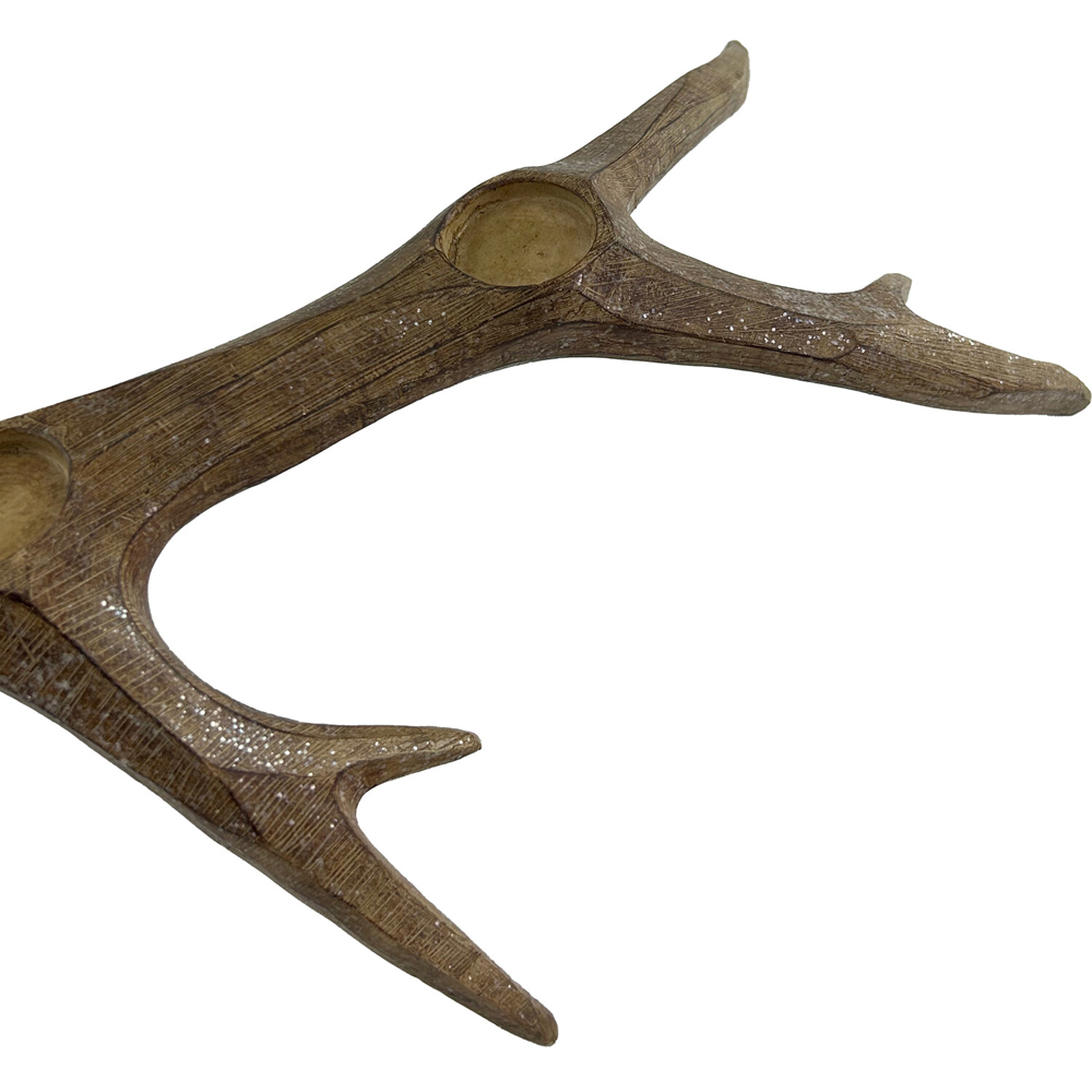 Decorative Antler Tea Light HolderBrown Image 5