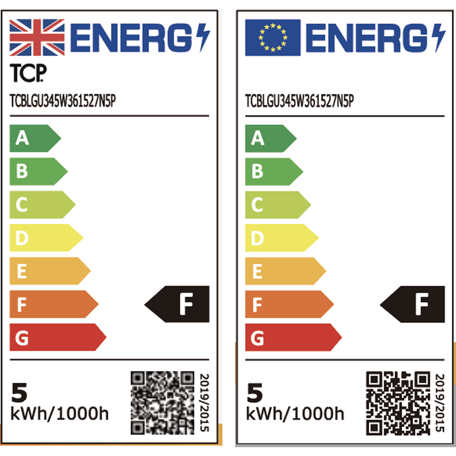 TCP LED White GU10 345L Bulbs - Warm White / 5 Image 4