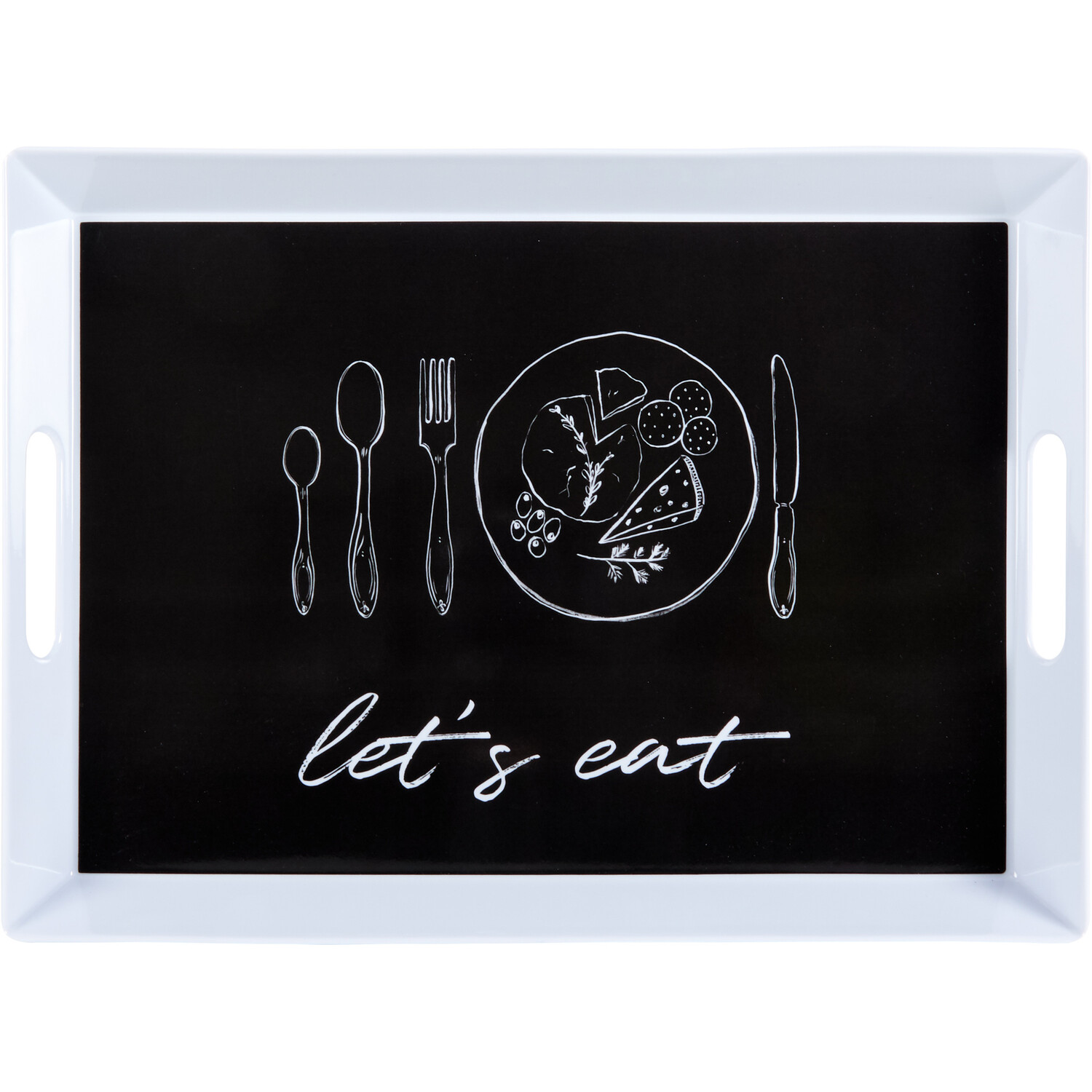 Lets Eat Premium Rectangular Tray Image 2