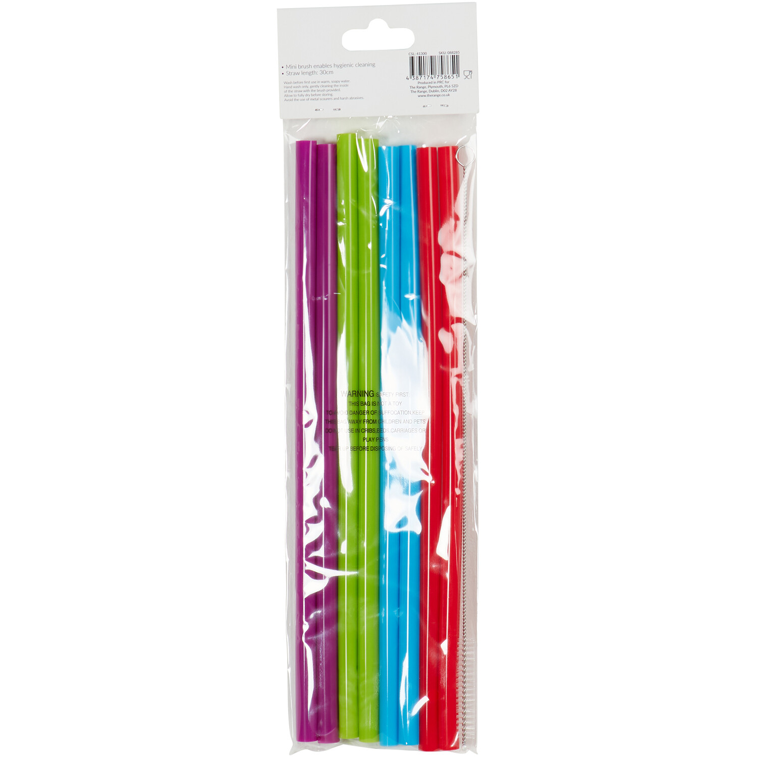 Pack of 8 Colours Collection Straws with Brush Image 4