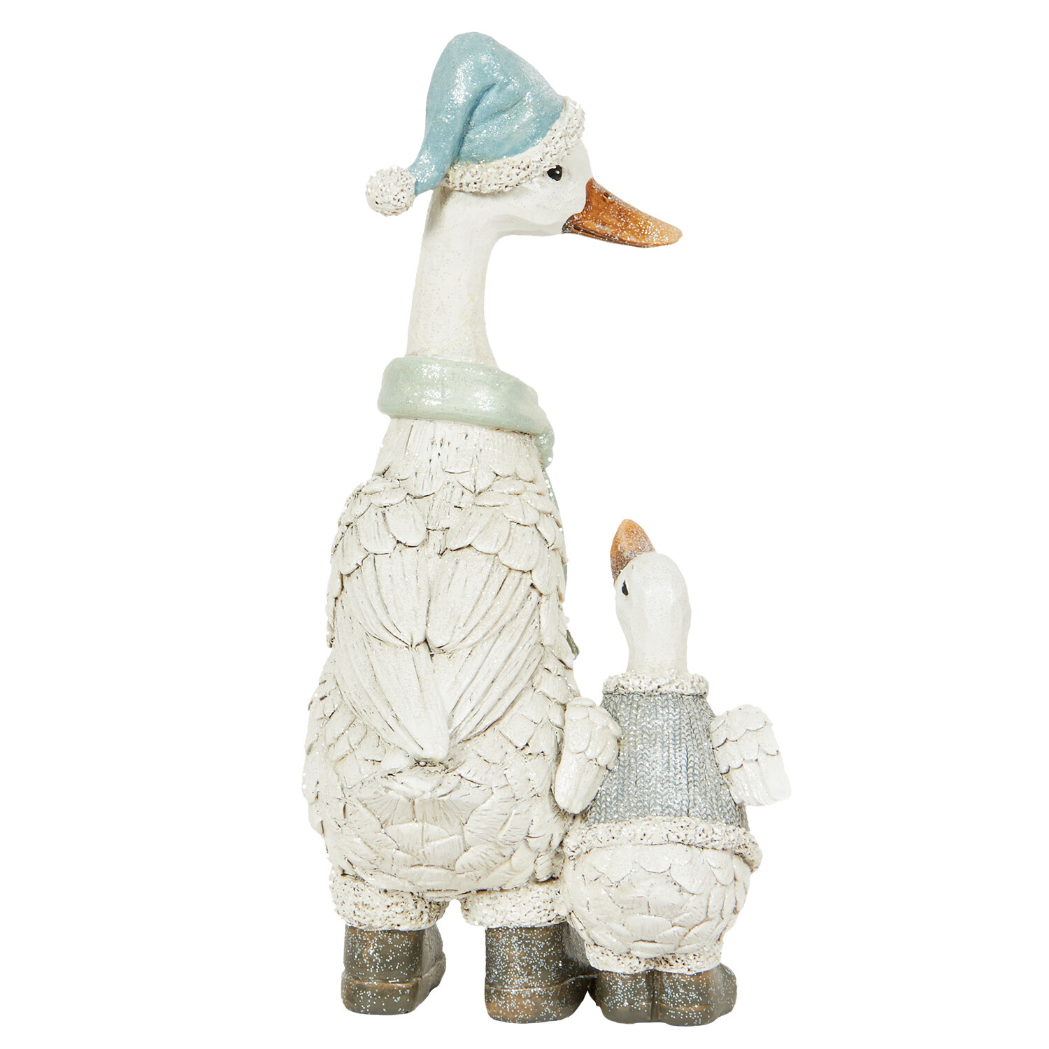 Mother Duck and Duckling Decoration - White Image 3