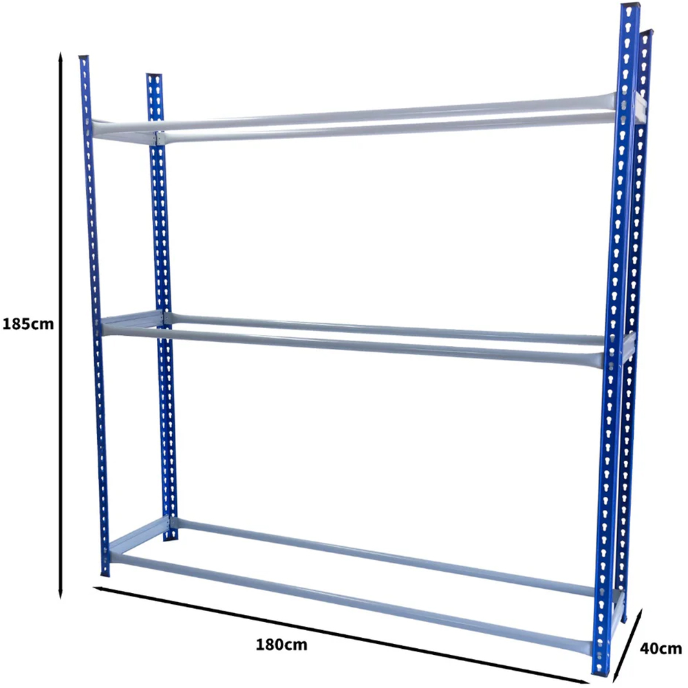 Monster Shop 3 Tier Blue and Grey Tyre Storage Unit Image 6