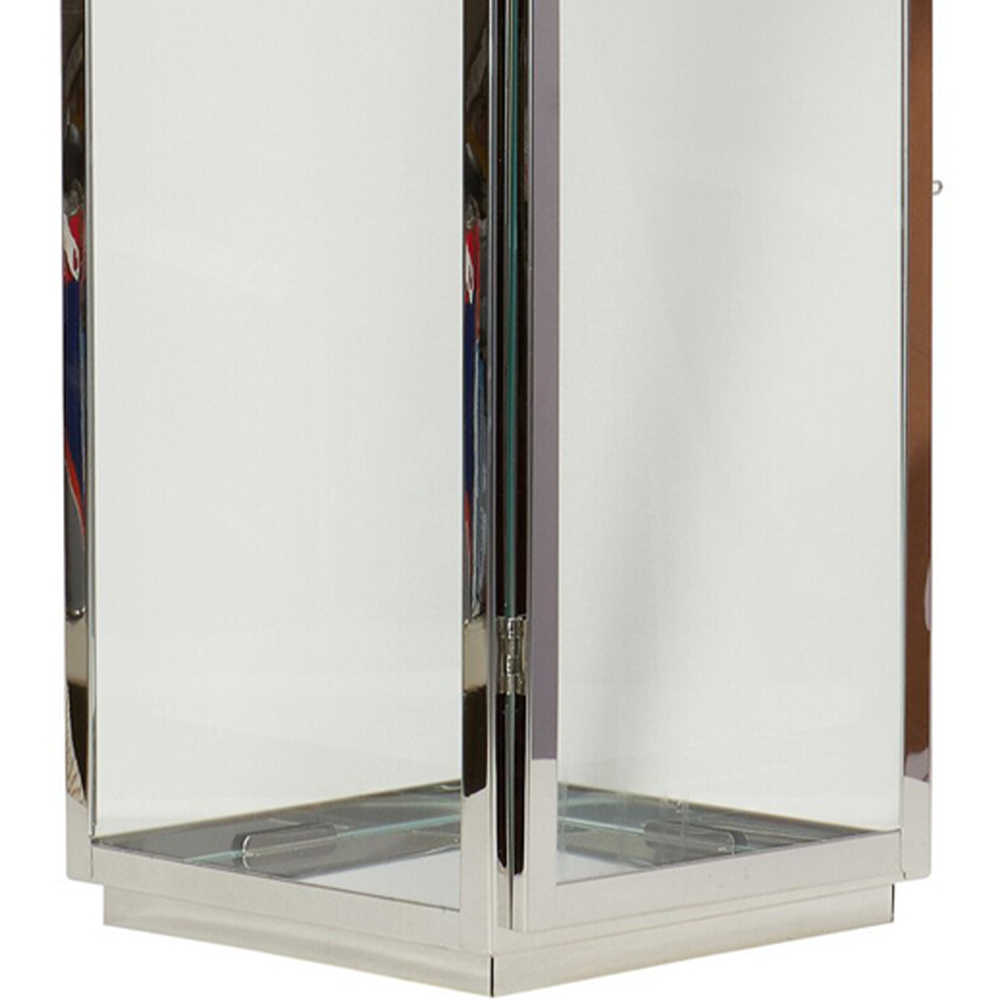 53.5cm Stainless Steel Lantern - Silver Image 6