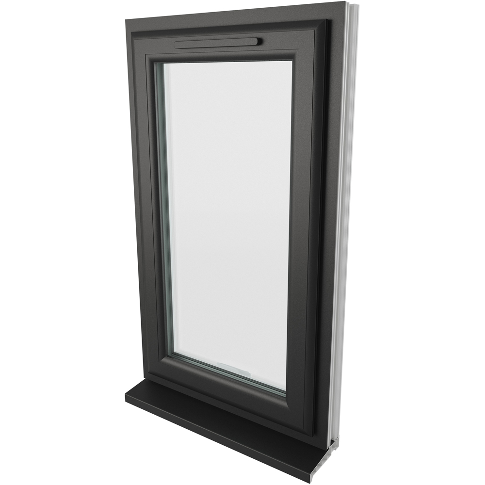 Crystal Black and White Top Hung Opener Clear Triple Glazed Window 610 x 1040mm Image 3