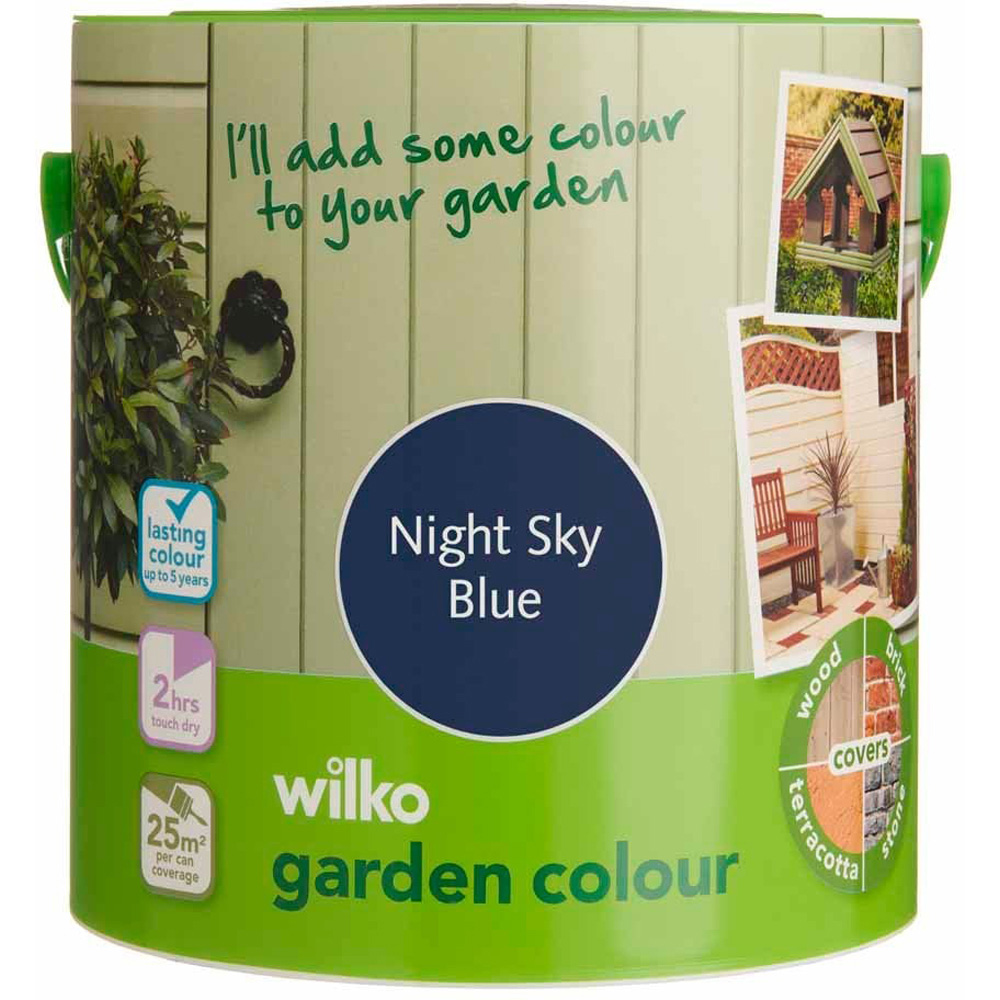Wilko Garden Colour Night Sky Blue Wood Paint 2.5L Image 2