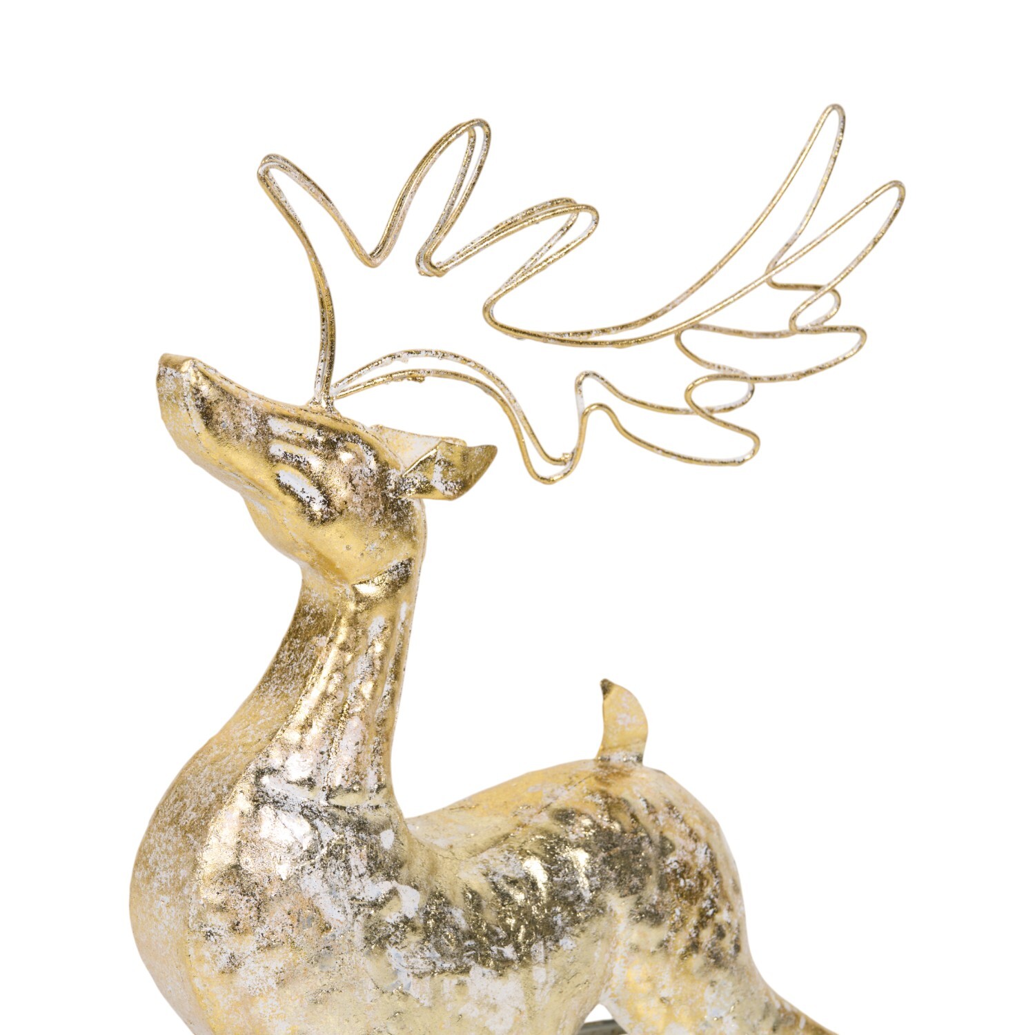 Elegant Antique Reindeer DecorationGold Image 2