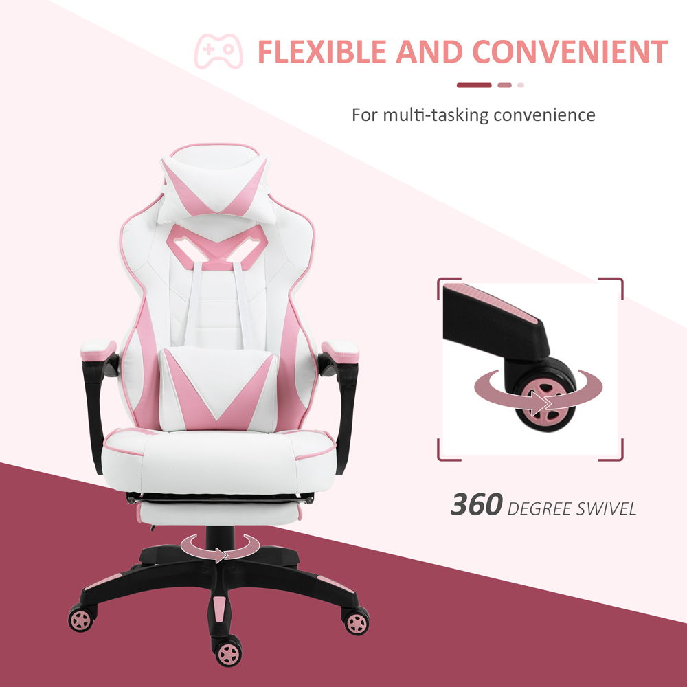 Portland Pink Racing Gaming Chair Image 6
