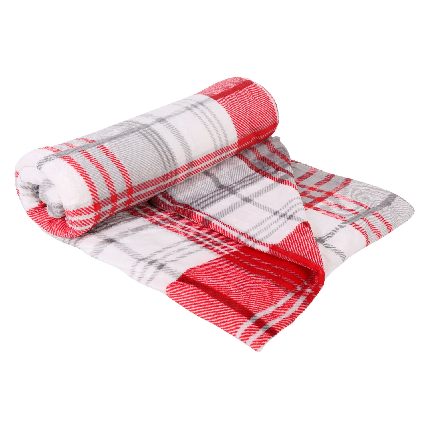 Divante Red Hamilton Check Throw 230 x 180cm Image 2