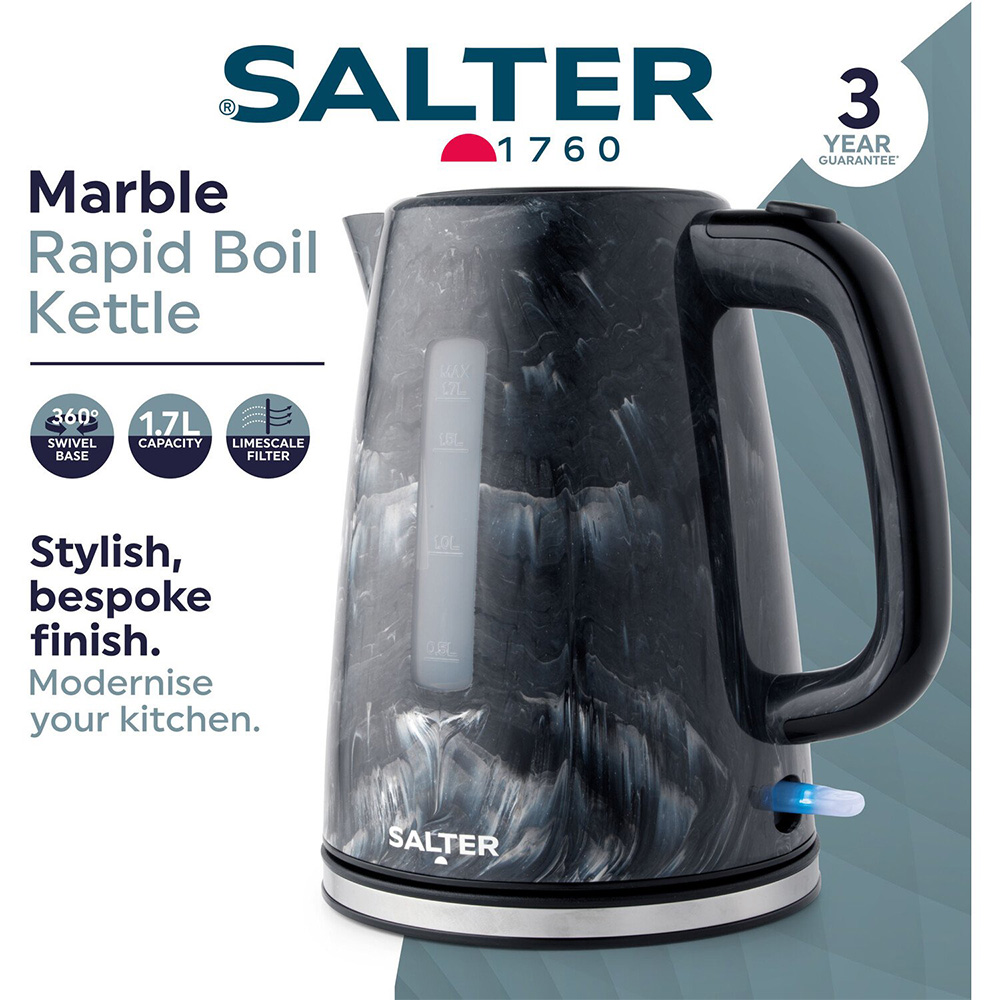 Salter Marble Rapid Boil Kettle - Black Image 7