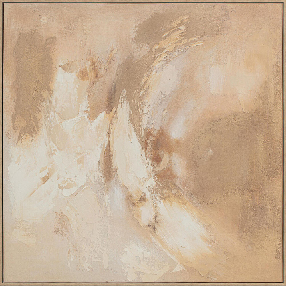 Dimensional Hand Painted Abstract Art Neutral Image 1