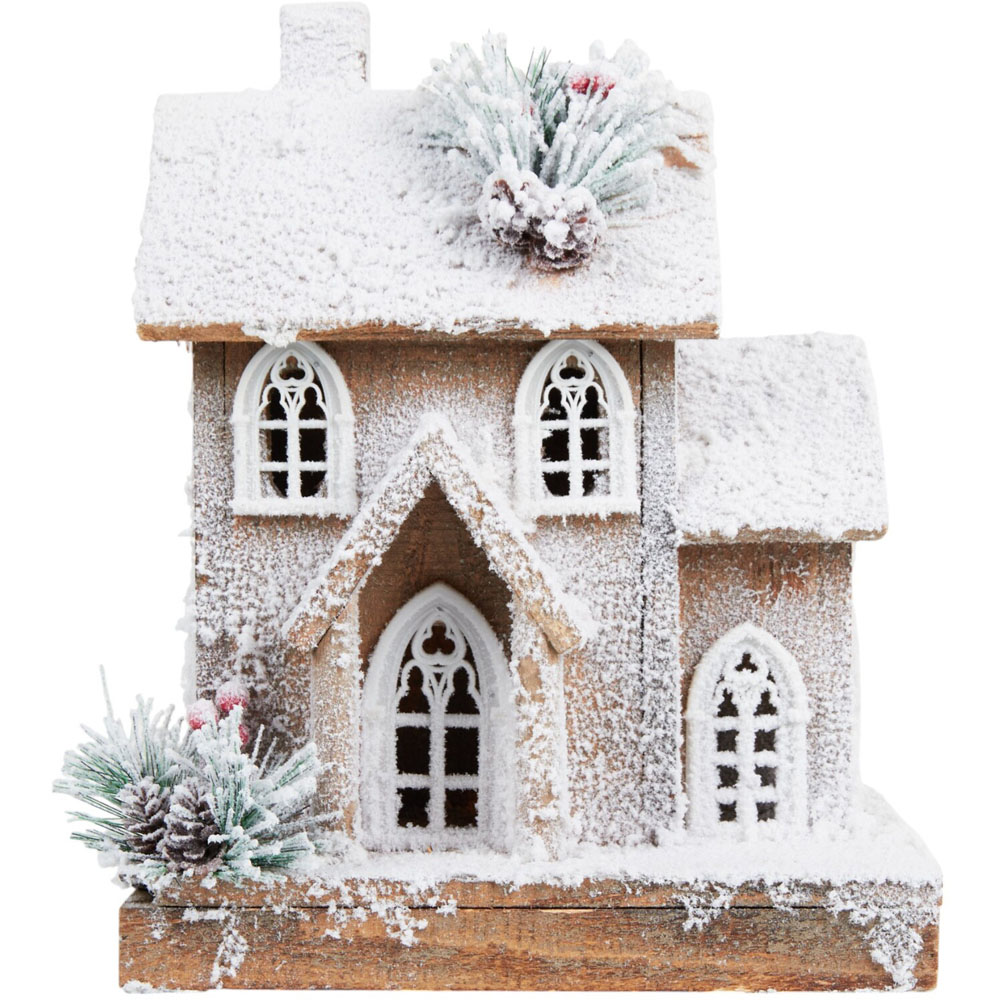 Natural Flocked LED HouseWhite and Natural Image 2