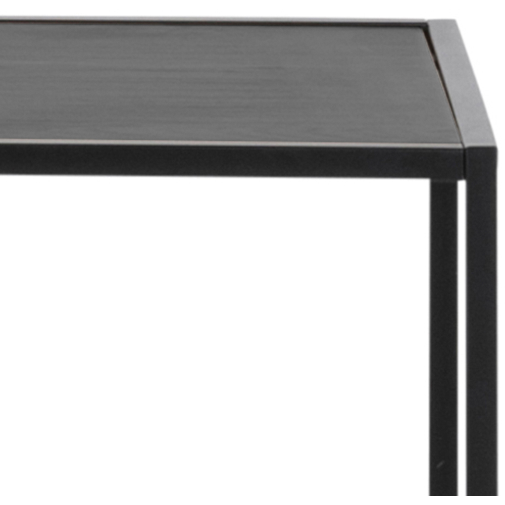 Furniture To Go Seaford Black 5 Shelf Metal Large Asymmetrical Bookcase Image 8