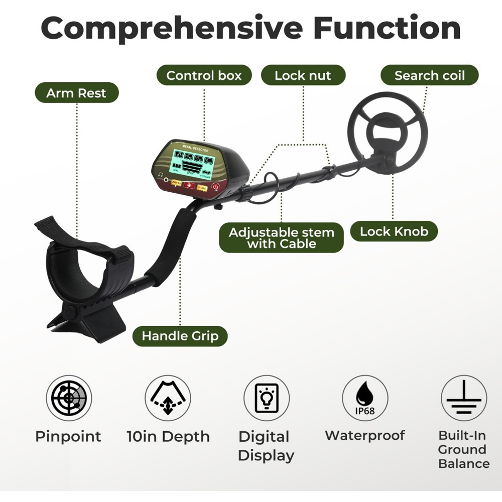 Traderight Professional 4 Search Mode Waterproof Metal Detector Image 5