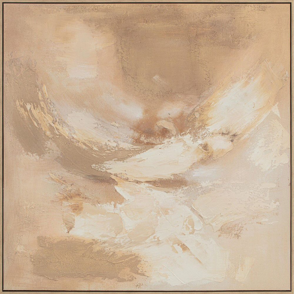 Dimensional Hand Painted Abstract Art Neutral Image 3