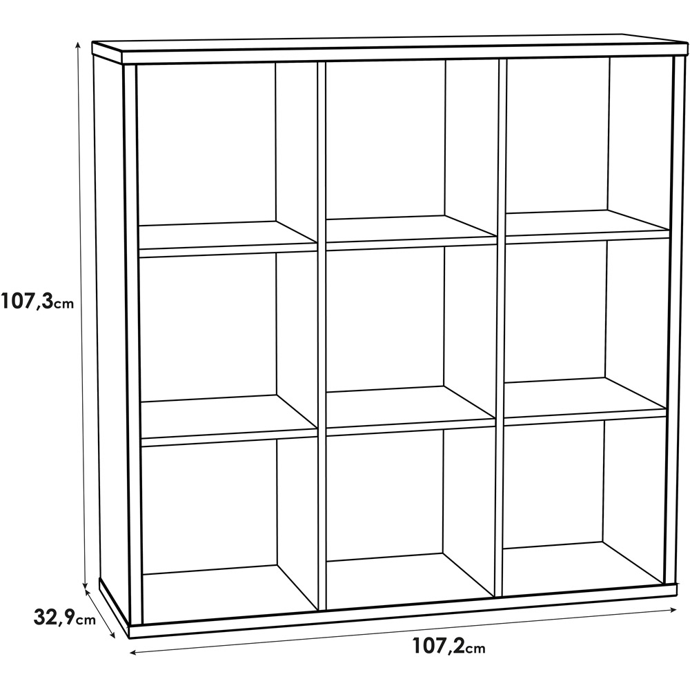 Florence Mauro 9 Shelf Sand Oak Bookcase Image 6