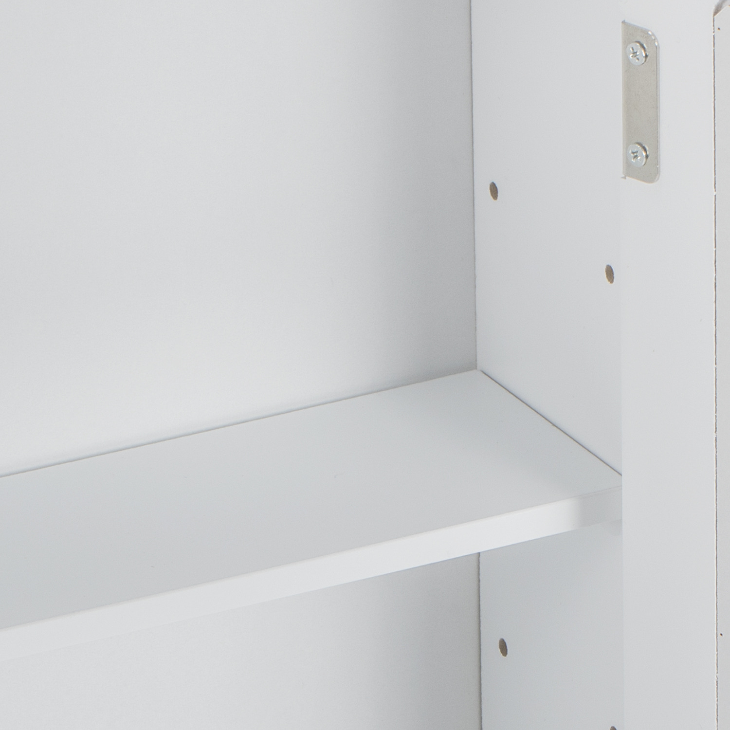 Kingston White 2 Door Mirror Bathroom Cabinet Image 4