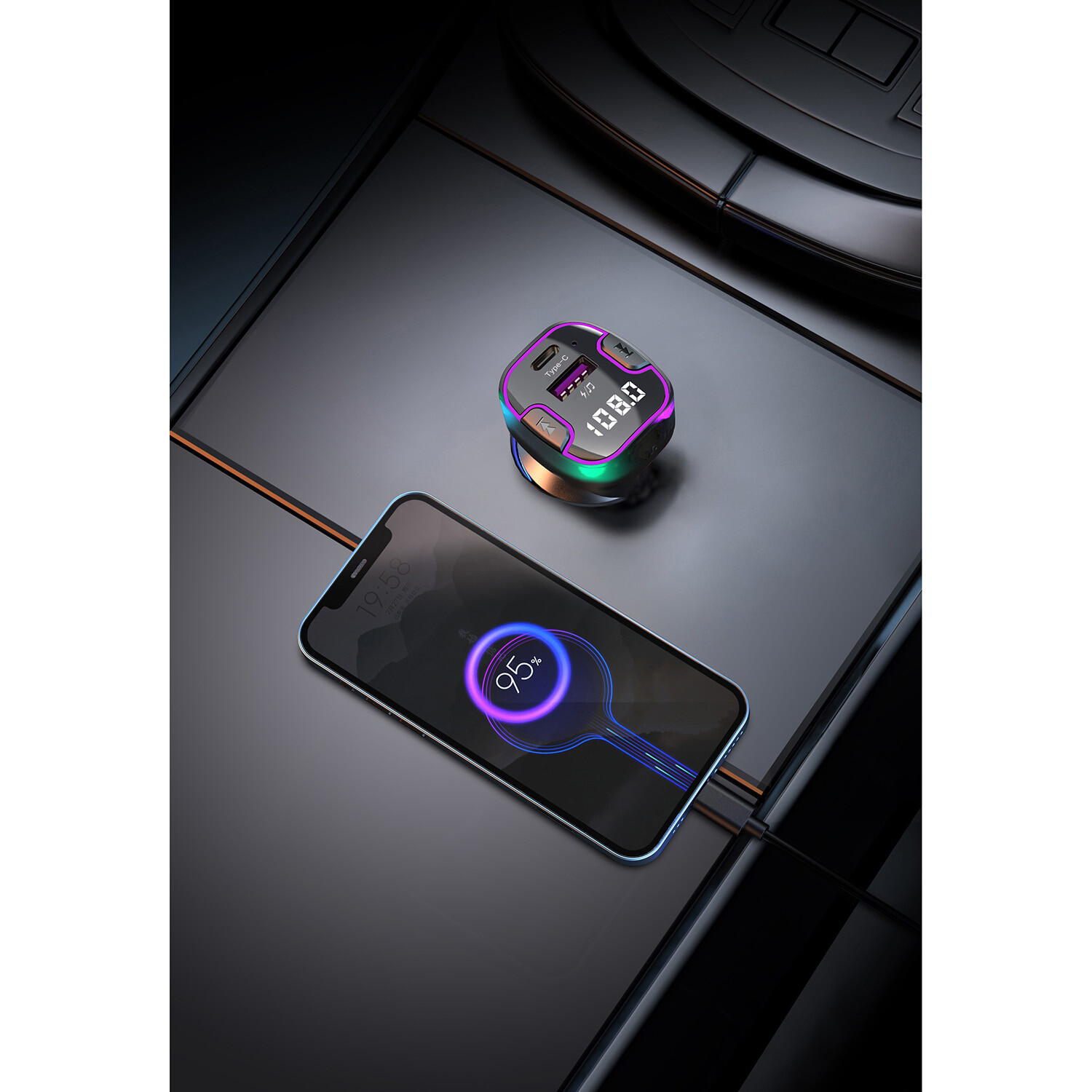 Carkit Car FM Transmitter - Black Image 8