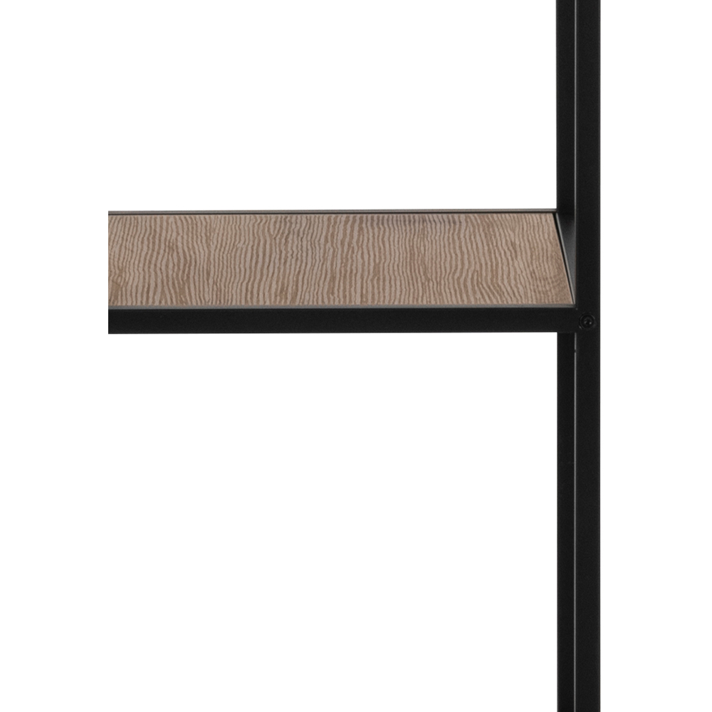 Florence Seaford 2 Drawer 4 Shelf Oak and Black Bookcase Image 5