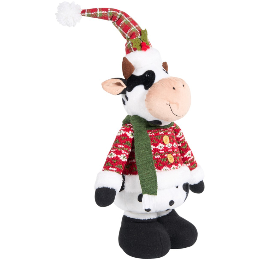 Extendable Christmas CowWhite and Black Image 2